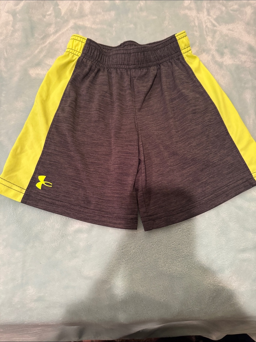 Under Armour Charcoal Shorts with Neon Yellow Panels